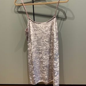 Pink Velvet Mini Dress